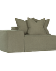 Hendrix Modular Sofa | Low Rider Arm | Left Arm Module Classic Stitching Bay Leaf Uniqwa Collections