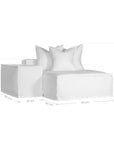 Hendrix Modular Sofa | Low Rider Arm | Chaise Left Module Uniqwa Collections