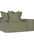 Hendrix Modular Sofa | Low Rider Arm | Right Arm Module Classic Stitching Bay Leaf Uniqwa Collections
