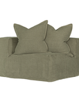 Hendrix Modular Sofa | Corner Module Bay Leaf Classic Stitching Uniqwa Collections