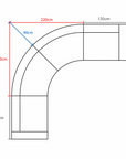 Hendrix Modular Sofa | Curve Module Uniqwa Collections