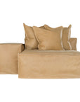 Hendrix Modular Sofa | Low Rider Arm | Tan Aniline Leather Uniqwa Collections