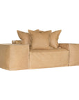 Hendrix Modular Sofa | Low Rider Arm | Tan Aniline Leather Double Arm Module Uniqwa Collections