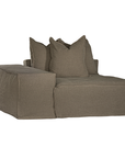 Hendrix Modular Sofa | Low Rider Long Arm | Left Chaise Module Bark Uniqwa Collections