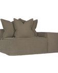 Hendrix Modular Sofa | Low Rider Arm | Right Arm Module Classic Stitching Bark Uniqwa Collections