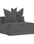 Hendrix Modular Sofa | Armless Module Charcoal Classic Stitching Uniqwa Collections