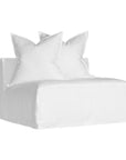 Hendrix Modular Sofa | Armless Module White Classic Stitching Uniqwa Collections