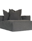 Hendrix Modular Sofa | Replacement Slipcover | Classic Stitching Charcoal Chaise Right Hand Arm Uniqwa Collections