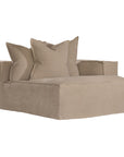 Hendrix Modular Sofa | Replacement Slipcover | Classic Stitching Oatmeal Chaise Right Hand Arm Uniqwa Collections