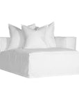 Hendrix Sofa Chaise | Right Hand Arm White Classic Stitching Uniqwa Collections