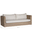Himba Outdoor Sofa Covers | Luxury Natural | Three Seater Uniqwa Collections