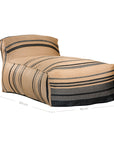 Idube Outdoor Lounger | Natural Stripe Uniqwa Collections