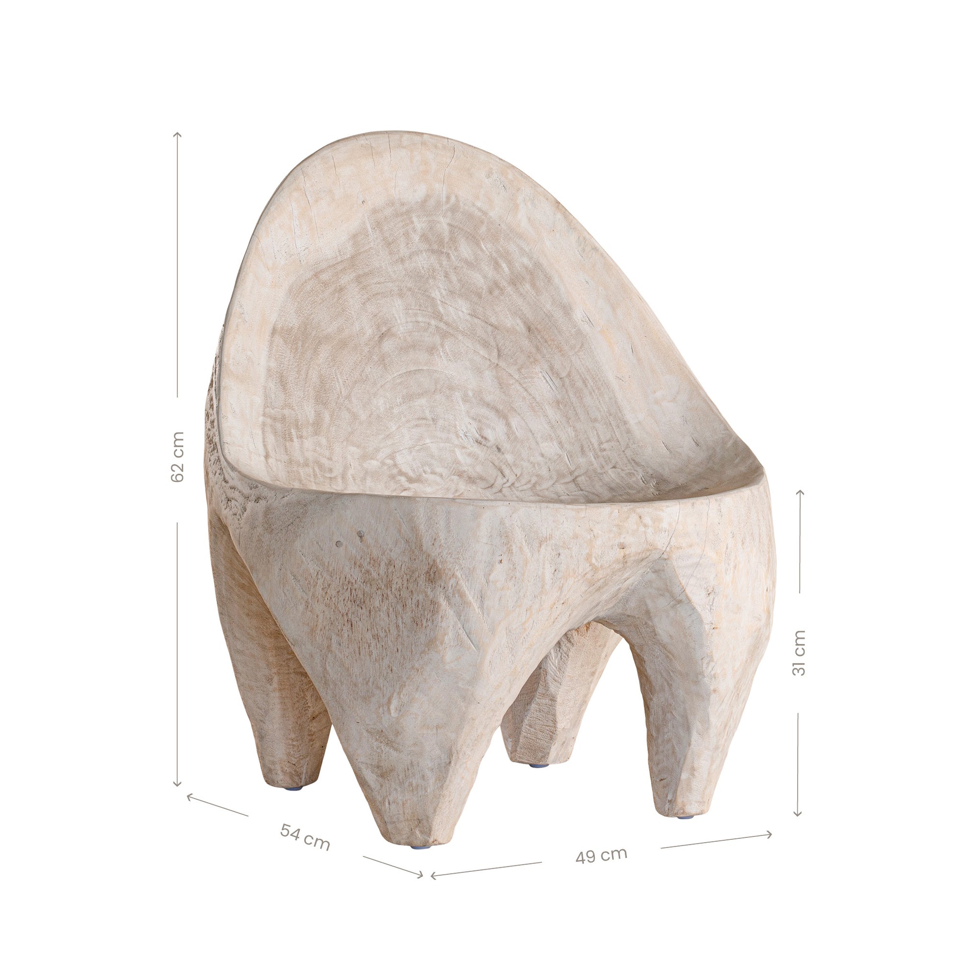 Isikolo Chair | Whitewash Uniqwa Collections
