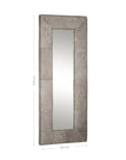 Jabulani Mirror | Buffalo Leather Earthy Grey Uniqwa Collections