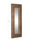 Jabulani Mirror | Buffalo Leather Mushroom Brown Uniqwa Collections