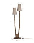 Kira Floor Lamp | Sculptural Composite | Dark Roast Uniqwa Collections