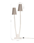 Kira Floor Lamp | Sculptural Composite | Light Roast Uniqwa Collections