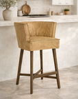Guatemala Barchair | Aniline Leather | Cashew Uniqwa Collections