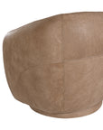 Lucca Swivel Chair | Buffalo Leather | Enoki Brown Uniqwa Collections