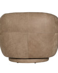 Lucca Swivel Chair | Buffalo Leather | Enoki Brown Uniqwa Collections