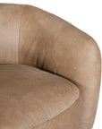 Lucca Swivel Chair | Buffalo Leather | Enoki Brown Uniqwa Collections