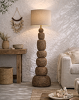 Lulah Floor Lamp | Sculptural Composite | Dark Roast Uniqwa Collections