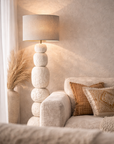 Lulah Floor Light | Sculptural Composite | Light Roast Uniqwa Collections
