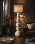 Lulah Floor Light | Sculptural Composite | Light Roast Uniqwa Collections
