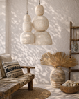 Lulah Pendant | Sculptural Composite | Light Roast Uniqwa Collections
