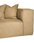 Malta Four Seater Sofa | Aniline Leather | Cashew Uniqwa Collections