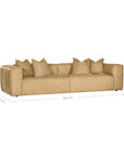 Malta Four Seater Sofa | Aniline Leather | Cashew Uniqwa Collections
