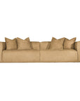 Malta Four Seater Sofa | Aniline Leather | Cashew Uniqwa Collections
