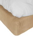 Mallorca Bed | Aniline Leather | Cashew Uniqwa Collections