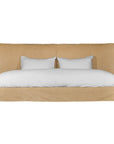 Mallorca Bed | Aniline Leather | Cashew Uniqwa Collections