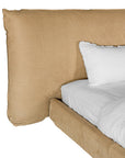 Mallorca Bed | Aniline Leather | Cashew Uniqwa Collections