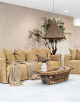 Mallorca Three Seater Sofa | Aniline Leather | Cashew Uniqwa Collections