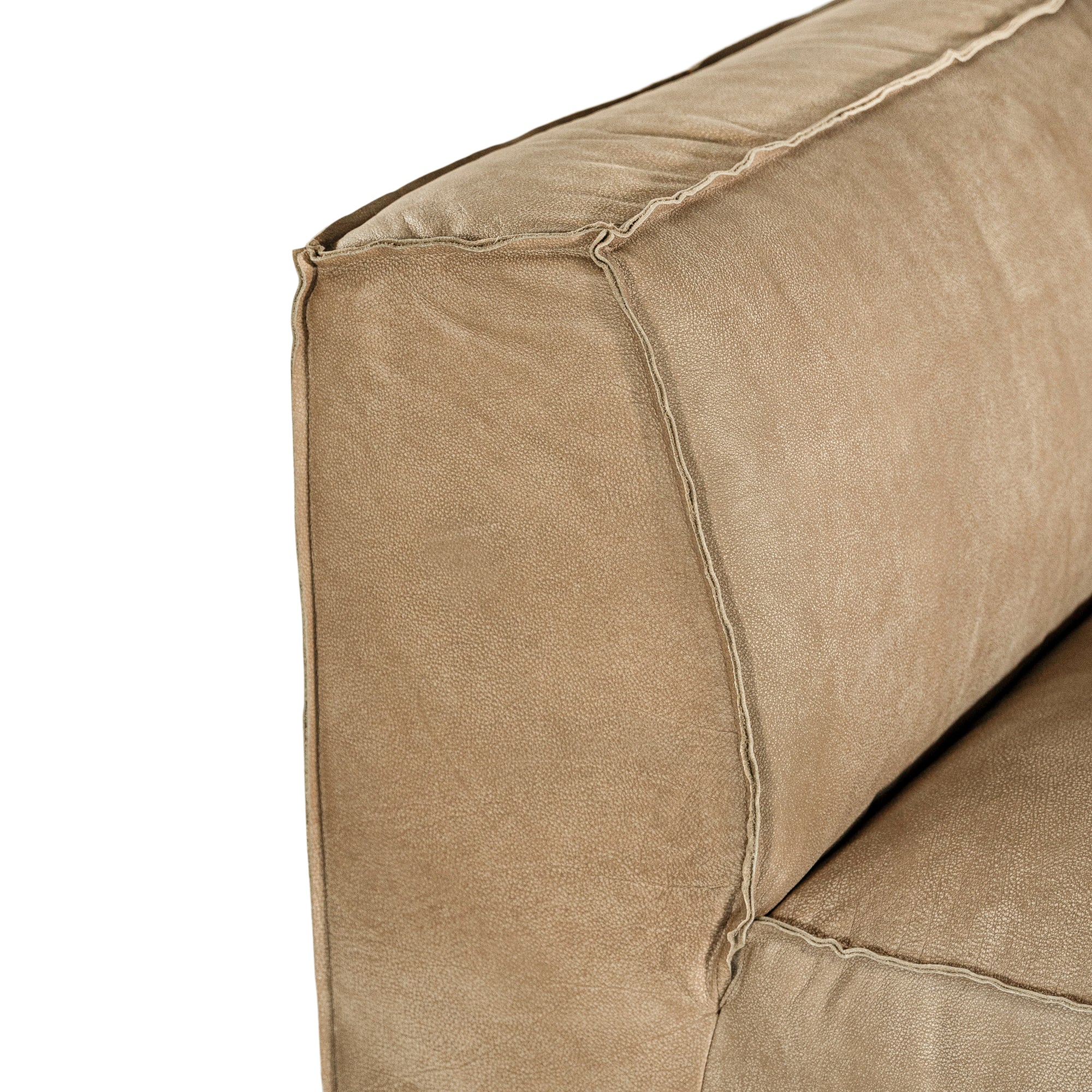Manson Modular Leather Sofa | Cashew Uniqwa Collections