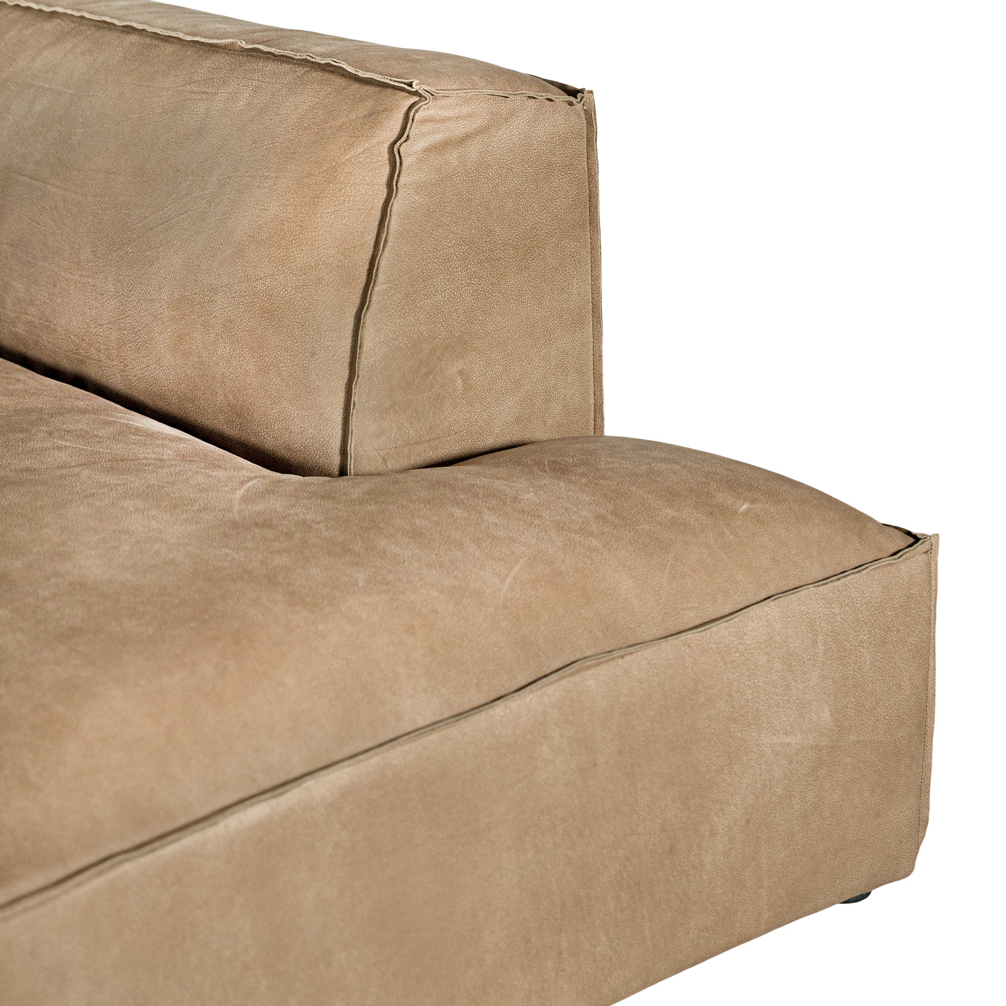 Manson Modular Leather Sofa | Cashew Uniqwa Collections