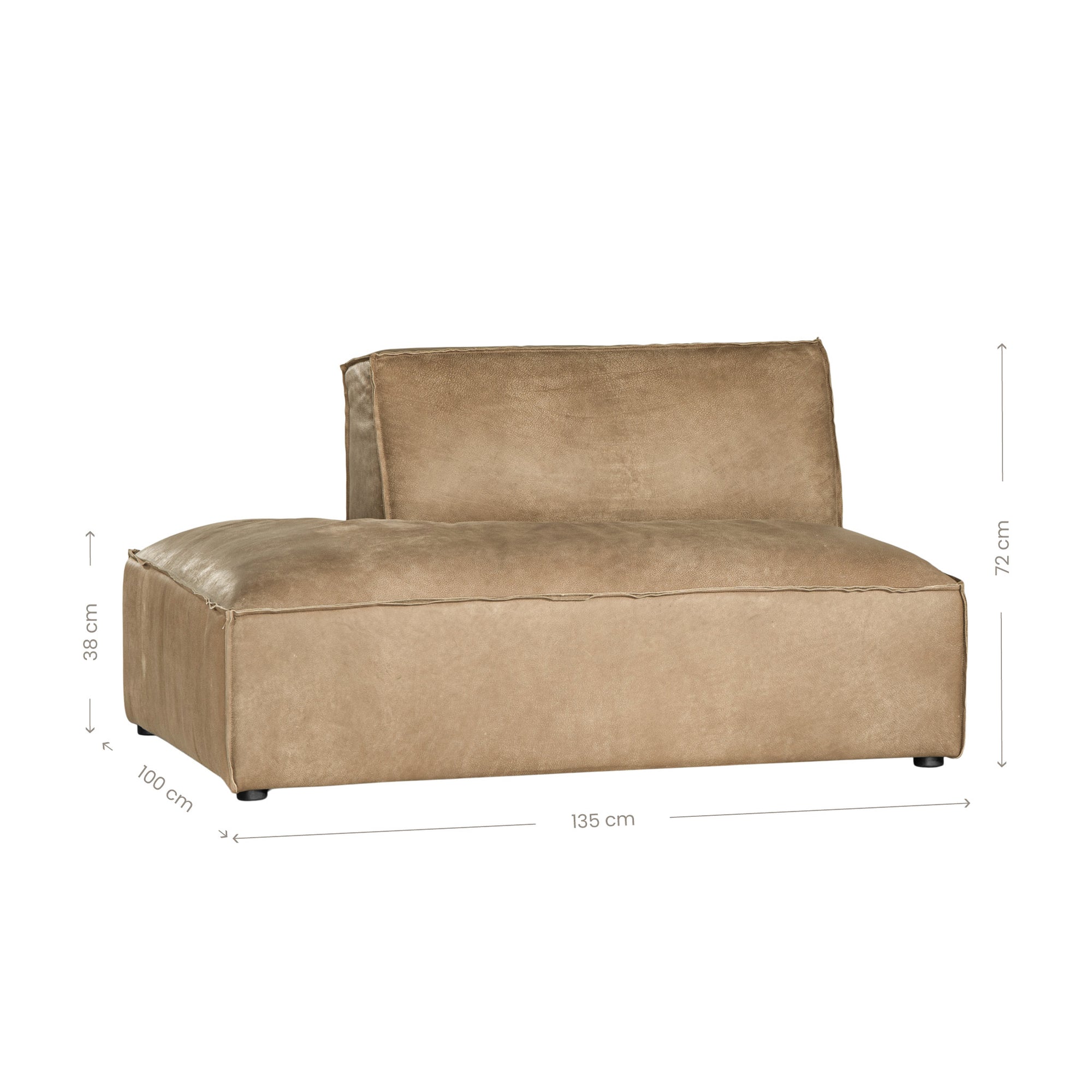 Manson Modular Leather Sofa | Cashew Uniqwa Collections