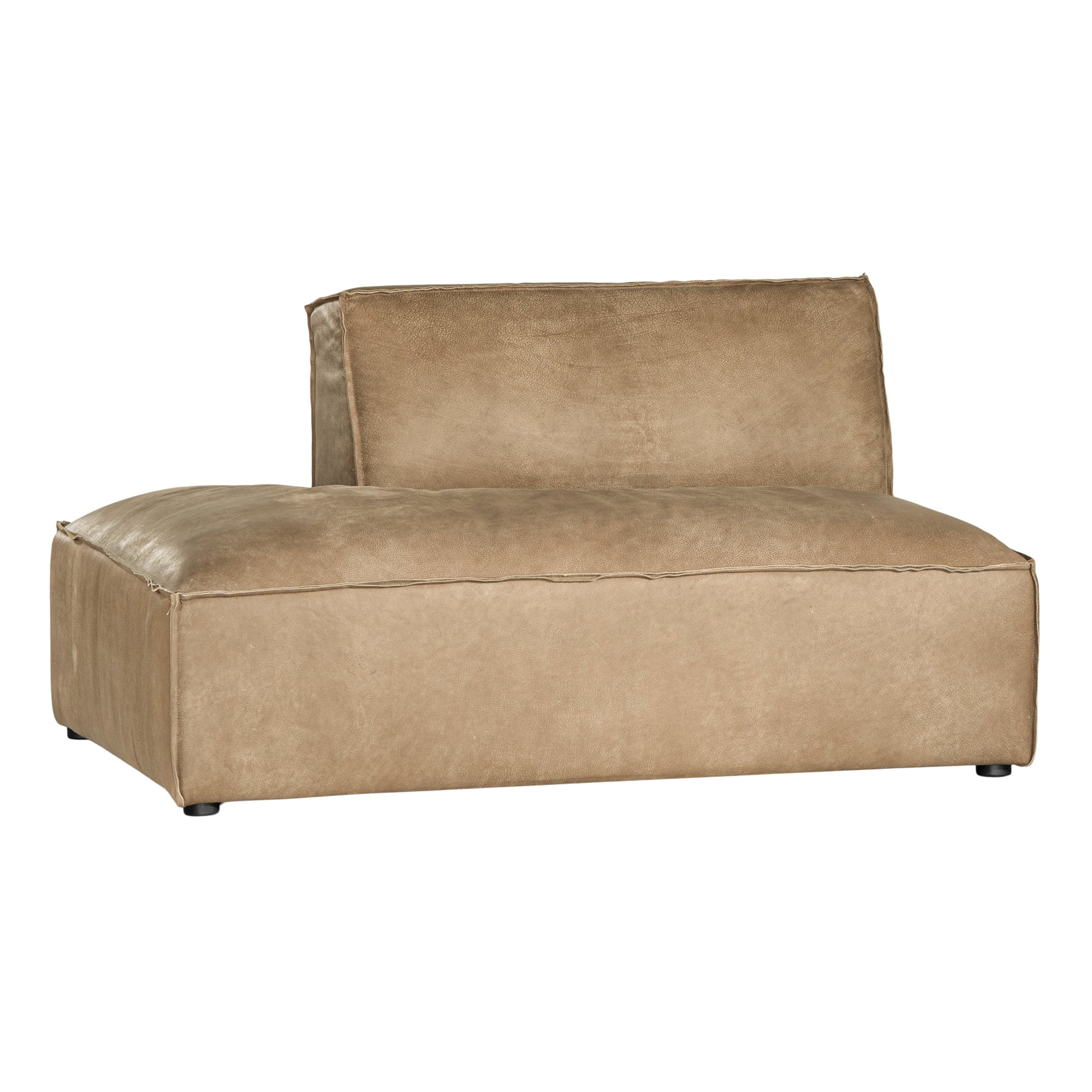Manson Modular Leather Sofa | Cashew Left Side Chaise Uniqwa Collections
