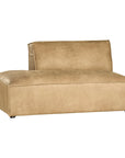 Manson Modular Sofa | Aniline Leather | Cashew Left Side Chaise Uniqwa Collections