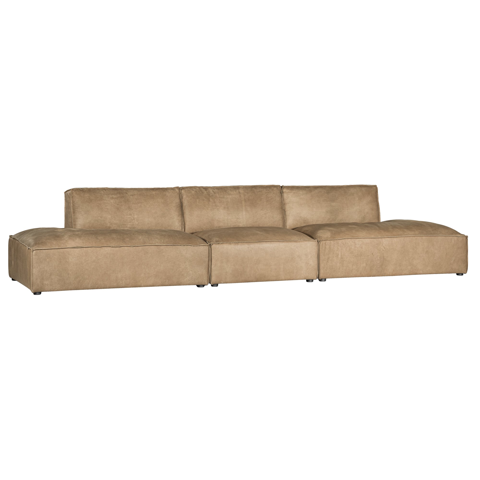 Manson Modular Leather Sofa | Cashew Uniqwa Collections
