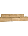 Manson Modular Sofa | Aniline Leather | Cashew Uniqwa Collections