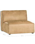 Manson Modular Sofa | Aniline Leather | Cashew Uniqwa Collections