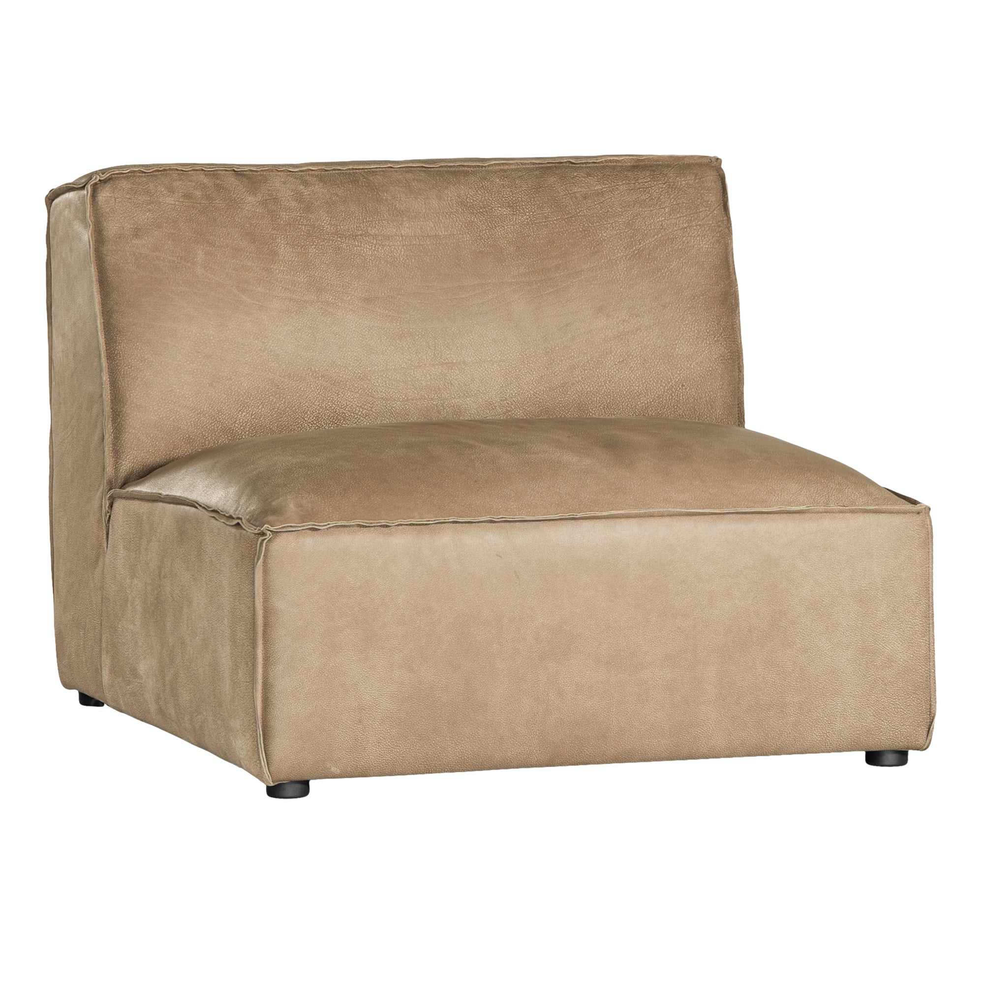 Manson Modular Leather Sofa | Cashew Single Seater Uniqwa Collections