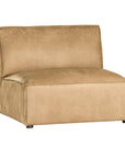 Manson Modular Sofa | Aniline Leather | Cashew Single Seater Uniqwa Collections