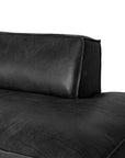 Manson Modular Leather Sofa | Black Right Hand Side Chaise Uniqwa Collections