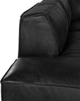 Manson Modular Leather Sofa | Black Left Hand Side Chaise Uniqwa Collections