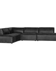 Manson Modular Leather Sofa | Black Uniqwa Collections
