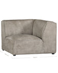 Manson Buffalo Leather Modular Sofa | Earthy Grey Uniqwa Collections